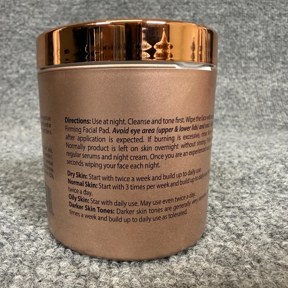 Dr. Denese SkinScience Advanced Firming Facial Pads 100 Count Rose Gold Jar